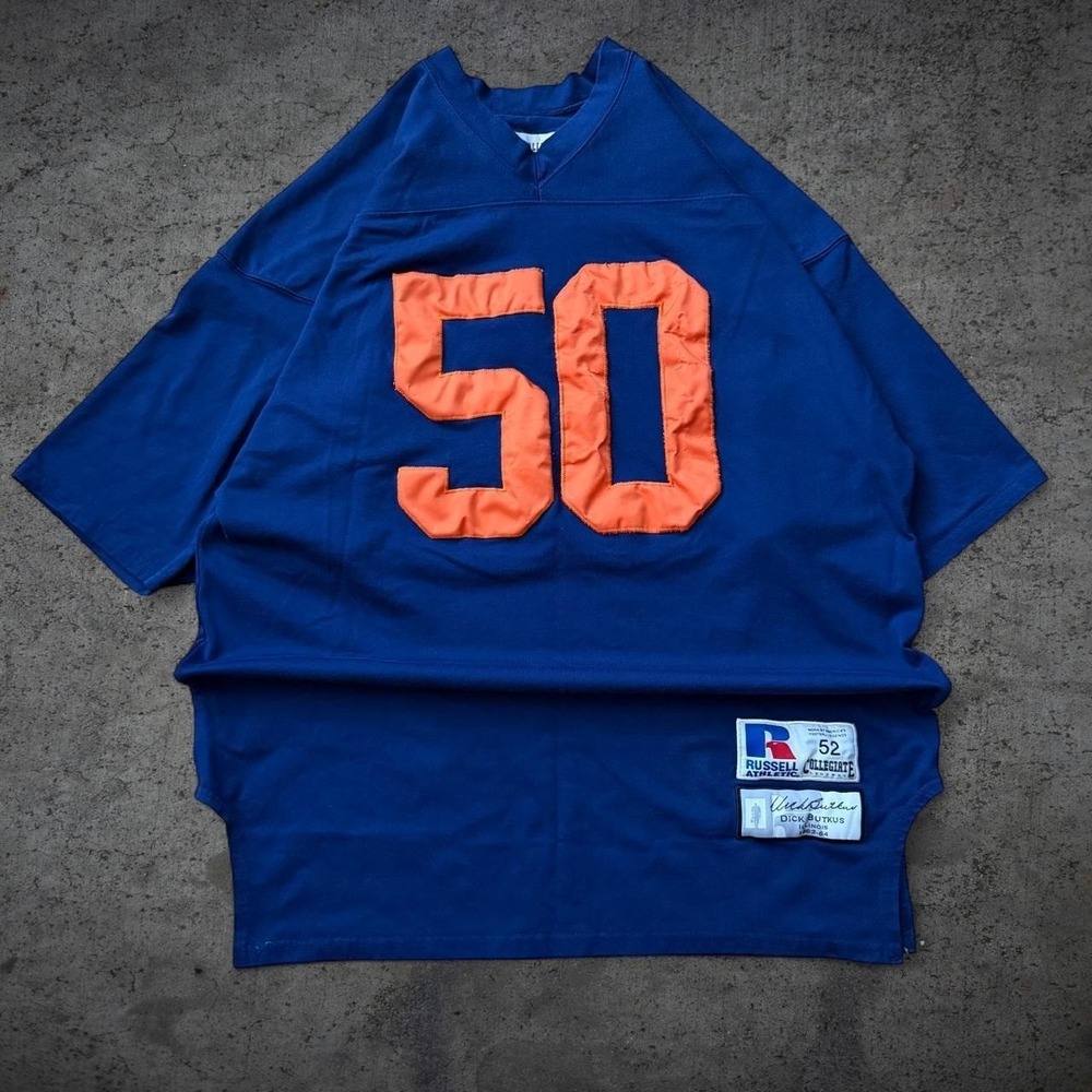 Vintage 90's Russell Athletic Collegiate Legends Dick Butkus Jersey Size 52